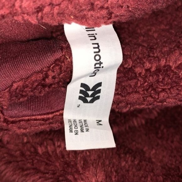 All In Motion Womens Sherpa Pullover Fleece Burgundy Medium - Picture 3 of 10